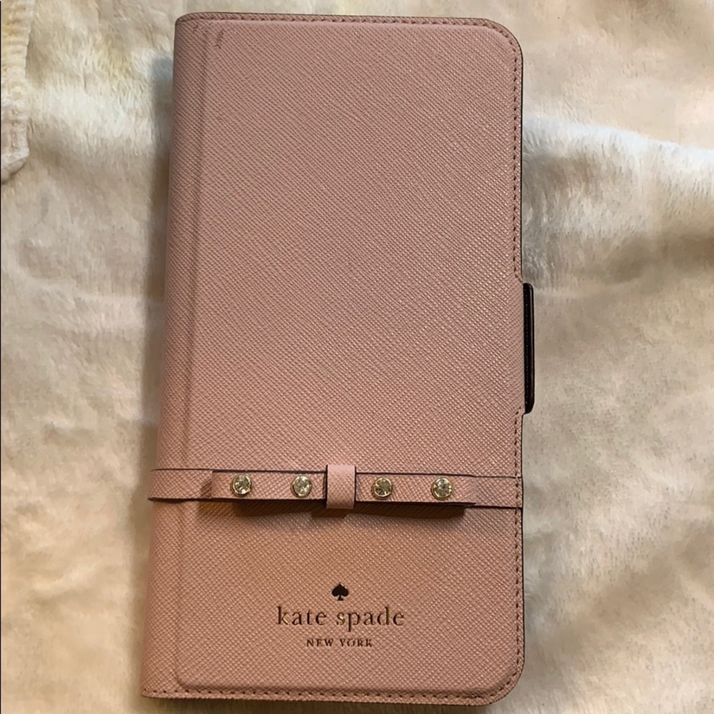 Kate Spade ♠️ Pale Pink Folio Case for iPhone 8+